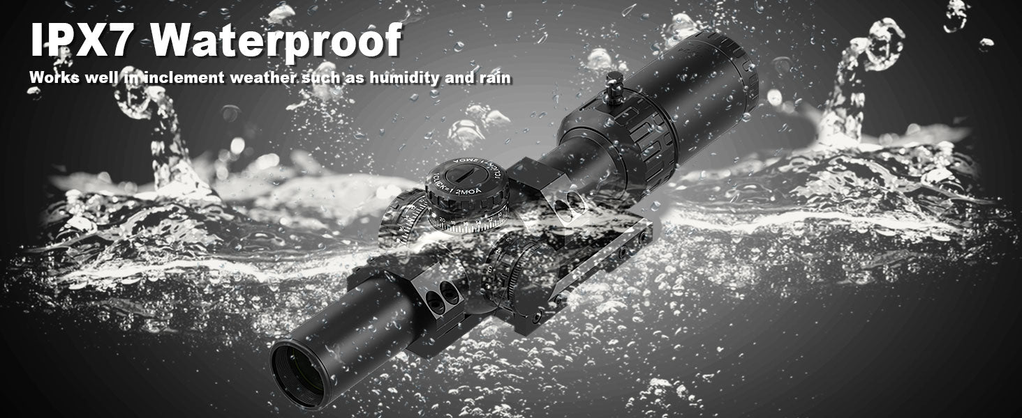 IPX7 waterproof scope for humid and rainy conditions